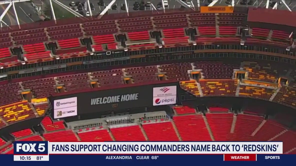 Fans support changing Commanders name back to 'Redskins'